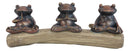 Zen Feng Shui Koan Of The Frog Meditating Buddha Yoga Frogs Trio On Log Statue