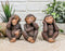 Wise Monkeys See Hear Speak No Evil Ape Collectible Figurine Miniature Set Decor