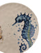 Pack Of 2 Nautical Marine Blue And White Seahorse Ceramic Wall Decor Plates