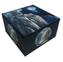 Lisa Parker "Quiet Reflection" Alpha Wolf Under The Full Moon Mirror Trinket Box