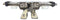 Western Cowboy Dual Crossed Sheriff Revolver Pistols 4 Votives Candle Holder
