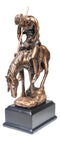 End of The Trail Weary Tribal Warrior Figurine Electroplated Bronze Resin 5.5"H