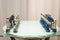 Ebros American Military Branches US Air Force VS Marine Corps Chess Set W/ Glass