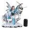 Ebros Gift Large Snowcap Winter Huntress Fairy With Bow and Arrow By Alpha Wolf Fenrir Figurine 18"H