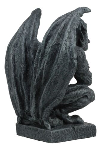 Winged Night Watchman Gothic Troll Deimos Gargoyle Statue 6.5"Tall Figurine