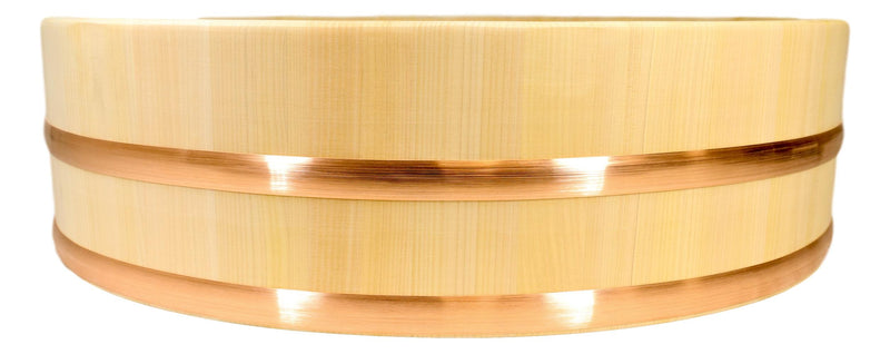 Made In Japan Hangiri Sushi Oke Rice Cypress Wood Large Mixing Bowl Tub 23.5"Dia