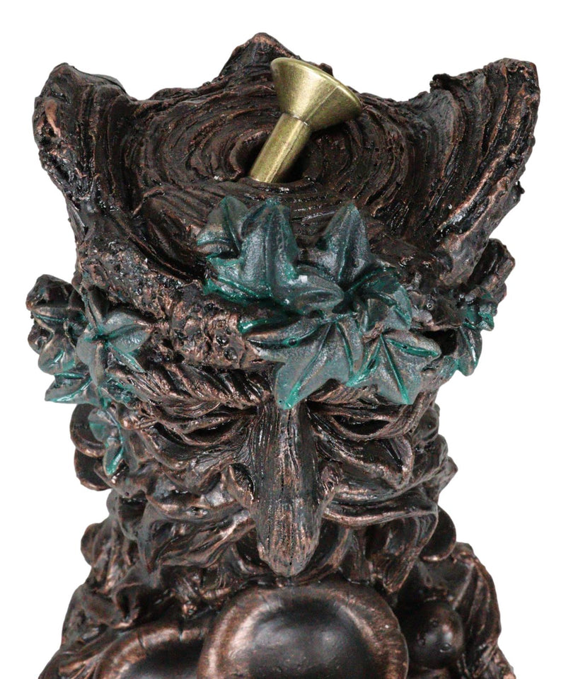 Celtic Greenman Tree Man God Forest Ent Backflow Incense Cone Burner Figurine