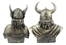 Ebros Norse Viking Mythology Chief God Odin and Goddess Valkyrie Busts Statue Set Poetic Edda Gods of Asgard Protectors of The Nine Realms