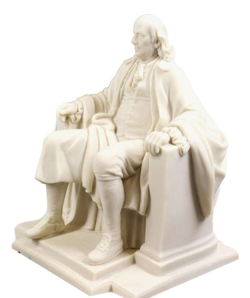 National Monument Founding Father Benjamin Franklin On Classical Chair Statue
