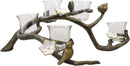 Ebros Aluminum Lovebirds On Branch with Twigs Votive Candelabra Candle Holder