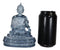 Blue Translucent Akshobhya Medicine Buddha Of Healing and Purity Figurine 5.75"H