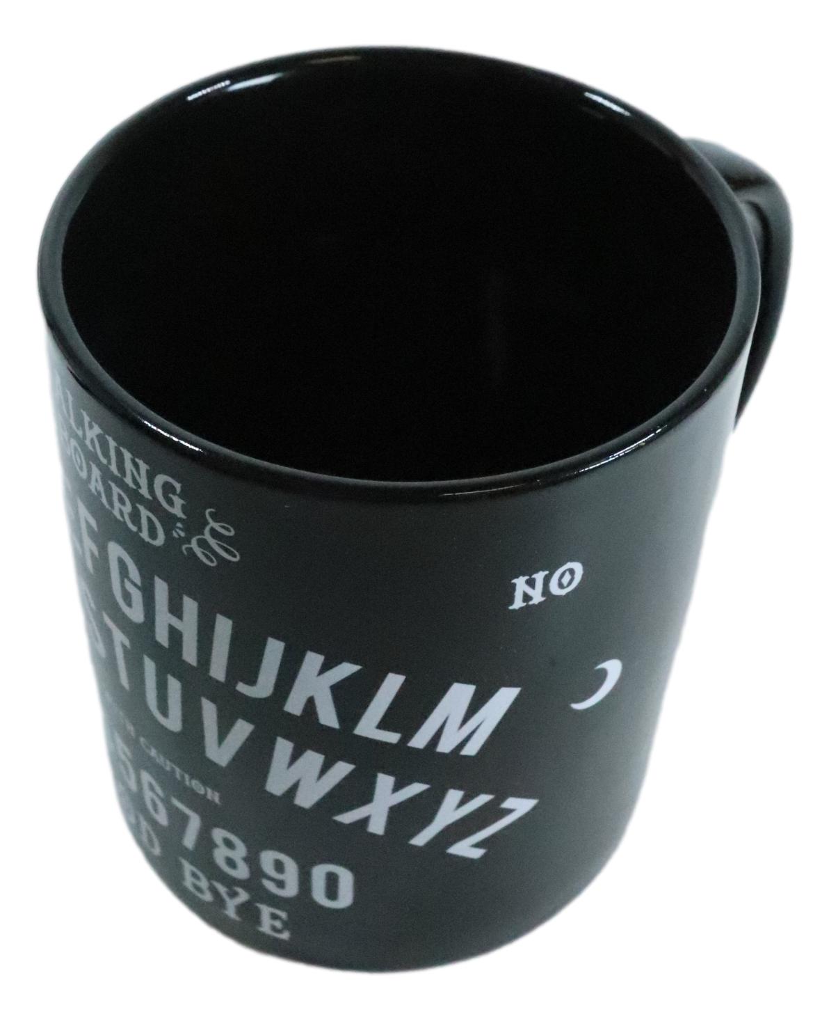Pack Of 2 Black Wicca Occult Magic Spirit Talking Board Porcelain Coffee Mugs