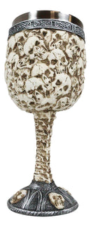 Ossuary Skull Heaps Death Piled Skeletons Ghost 5oz Wine Drink Goblet Chalice