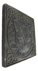 Wicca Halloween Black Cat Sees and Tells Fortune Teller Resin Stepping Stone