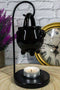 Wicca Witchcraft Hanging Ceramic Black Cauldron Essential Oil Burner Warmer