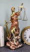 Ebros Greek Blind Lady Of Justice La Justica Sitting On Globe Figurine 13.25"H