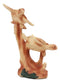 Ebros Exploring Sea Turtles Decor Statue 9" H Faux Wood Resin Finish Marine Life