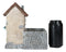 Fairy Garden LED Light Mediterranean Floral Planter Mini House With Grey Stones