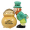 Luck Of The Irish Leprechaun Kissing Pot Of Gold Ceramic Salt Pepper Shakers Set