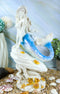 Ebros Capiz Blue Ombre Tail Mermaid Leaning On Rock By Sea Coral Reef Statue