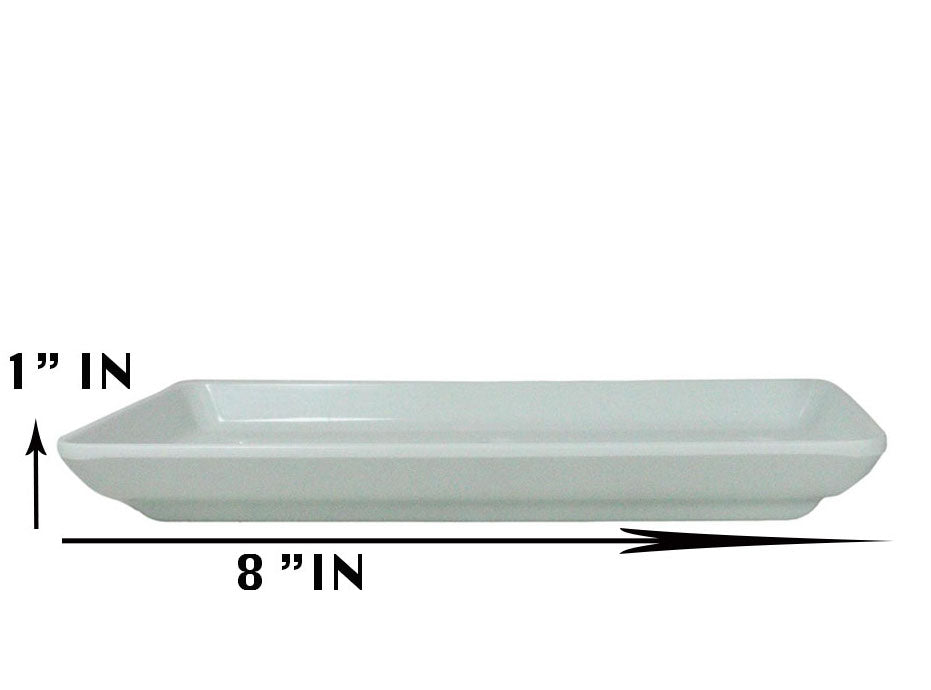 Japanese Raw Sushi Preparation Storage Green Neta Zara Melamine Plates Set of 2 - Ebros Gift
