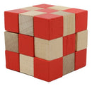 Ebros Frank Lloyd Wright Cube 3D Puzzle 2.25" H Wooden Puzzles Brain Exercise