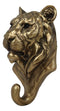 Ebros Bronzed Bengal Tiger Bust Wall Hook Hanger Forest Jungle Trophy Taxidermy Tigers