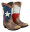 Ebros Western Cowboy Or Cowgirl Texas Flag Boots Salt and Pepper Shakers Set