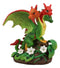 Ebros Colorful Garden Fruits and Berries Green Dragon Statue by Stanley Morrison