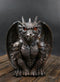 Gothic Winged Dragon Guard Gargoyle With Translucent Eyes Candle Holder Figurine