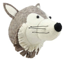 Ebros Fiona Walker England Handmade Organic Baby Animal Head Wall Decor Mini Safari and Farmland Collection (Mini Wolf)