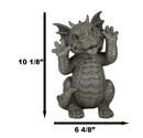 Ebros Whimsical Garden Dragon Making Funny Faces Statue 10.25" H Figurine