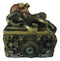 Ebros Steampunk Octopus Kraken Soldier On Pirate Treasure Chest Jewelry Box Figurine