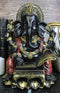 Hindu Lord Deity Ganesha Writing The Mahabharata On Ancient Scrolls Figurine