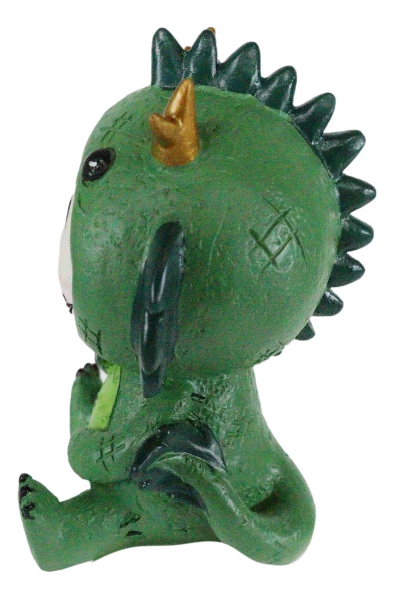 Furry Bones Tatsu Japanese Dragon Skeleton Monster Sit Up Ornament Figurine - Ebros Gift