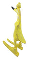 Balinese Wood Handicrafts "Bebek Angsa" Tropic Sunny Yellow Skiing Duck Figurine