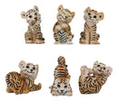 Ebros Jungle Playful Bengal Orange Tiger Cubs Mini Figurines Forest  Tigers