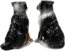 Dog Australian Shepherd Salt & Pepper Shakers Ceramic Magnetic Figurine Set 3"L