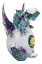 Metronome Crystal Purple Blue Hydra Dragon Hatchling Breaking Out Of Egg Statue