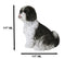 Ebros Large Adorable Lifelike Shih Tzu Dog Statue 10.25" Tall Realistic Glass Eyes