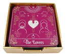 Wicca Tarot Card MDF Wood Coaster Set of 4 Tiles With Cork Backing And Holder