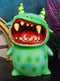 Underbedz Mogu Mogu Green Alien Monster With Striped Horns Pudgy Belly Figurine