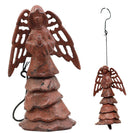 Ebros Gift Aluminum Gabriel Angel Wind Chime Aluminum Angel Messenger Outdoor Safe Wind Chime Home Patio Garden Decor 7.25" H