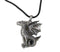 Ebros Dragon Jewelry Pewter Alloy Medallion Pendant with Rubber Cord Necklace