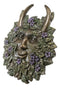 Ebros Spring Blooms & Blossoms Horned Greenman Pan Wall Decor Plaque Sculpture