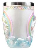 Ebros Gift Sacred Heavenly Rainbow Unicorn Mug 12oz Celtic Knots Rim Magical Elixir Of Youth Beer Stein Tankard Coffee Cup Drink 5"H