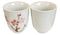 Pack Of 6 Textured Pink Japanese Sakura Cherry Blossoms Ceramic Tea Cups Teacups