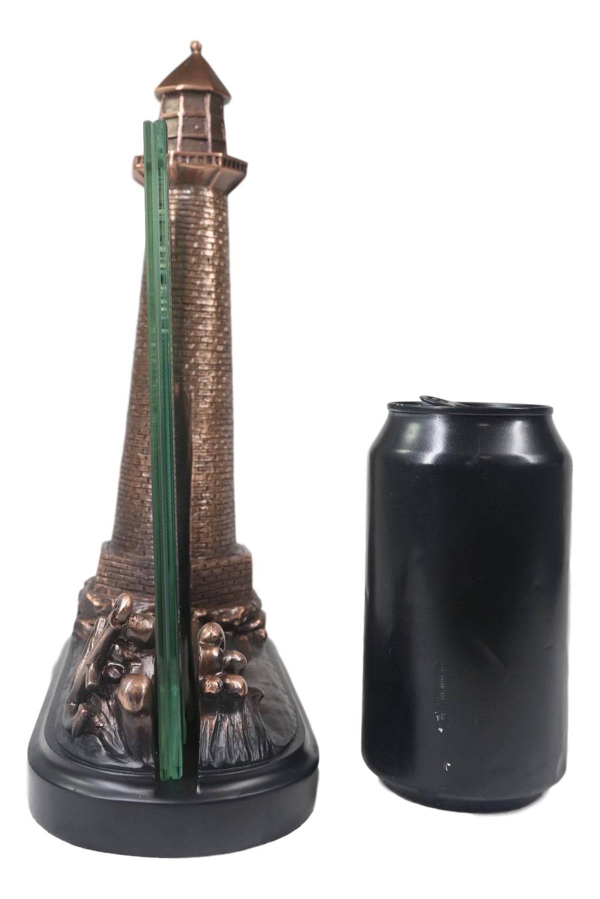 Nautical Marine Lighthouse And Ship Anchor Statue With 5"X7" Glass Photo Frame - Ebros Gift