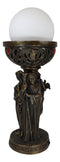 Triple Goddess Maiden Mother Crone Triune Oracle Sculptural Globe Table Lamp