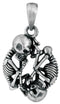 Ebros Twin Fetal Baby Skulls Birth Skeletons Pendant Jewelry Necklace Lead Free